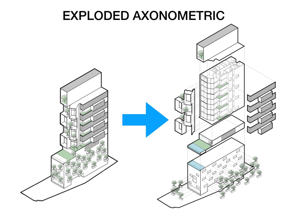 223 Best Exploded Axonometric Architectural Drawing Exploded