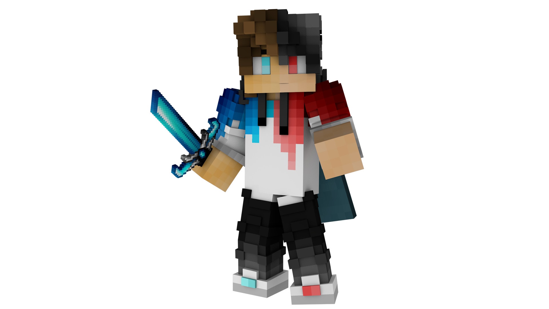 make 20 custom minecraft skin render