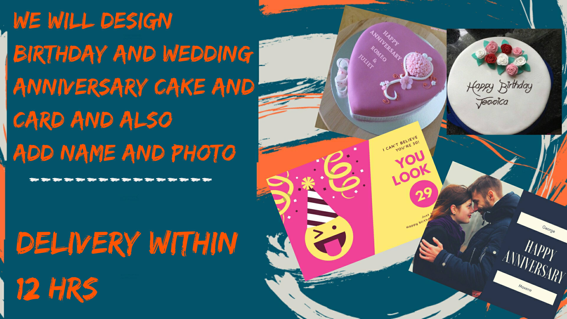 Design Birthday And Wedding Anniversary Cakes And Cards And Add Name And Photo By Zoom Maker Fiverr