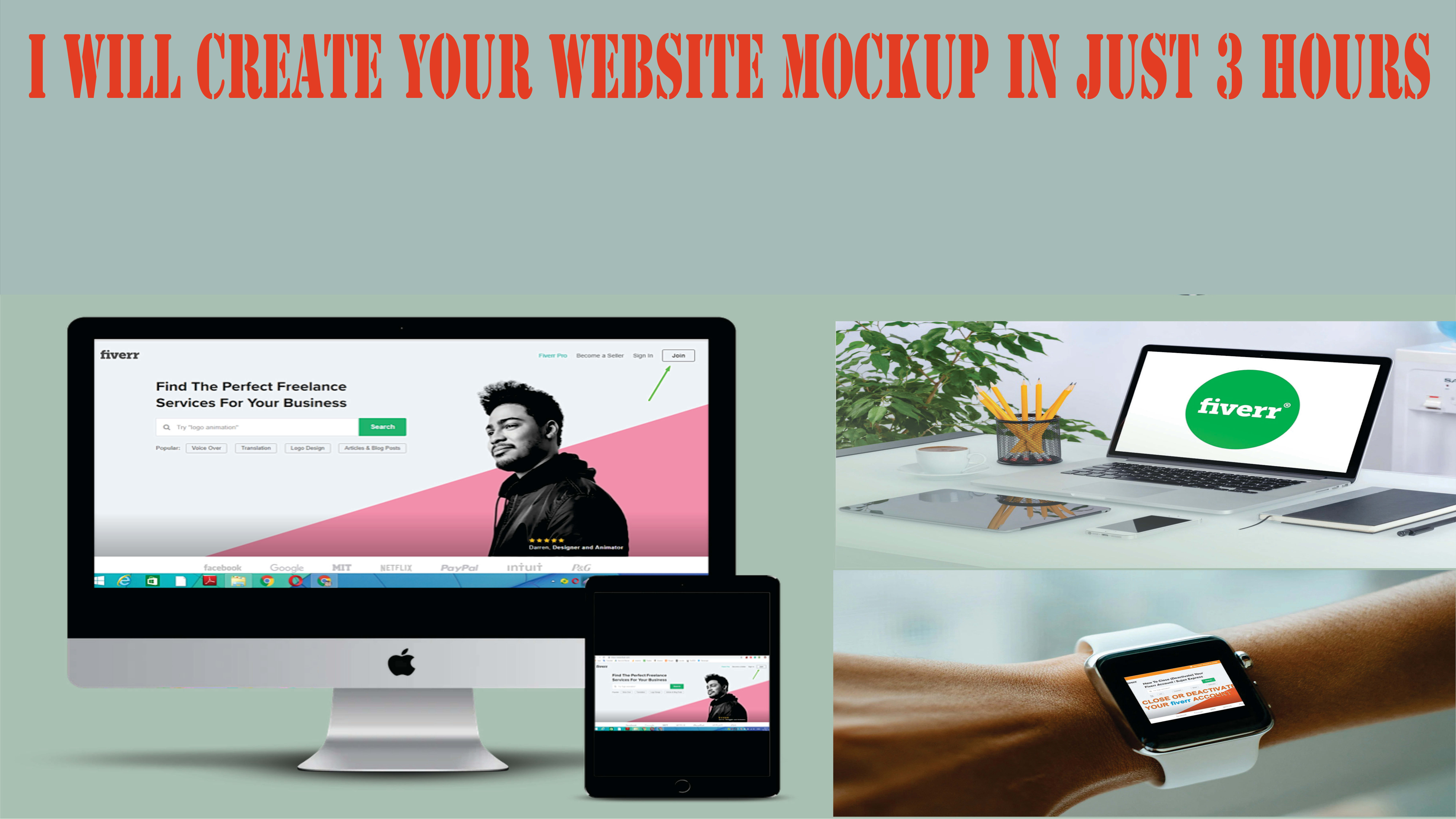 Download Design Different Device Mockups Of Your Website Screenshot By Sahiburehman Fiverr