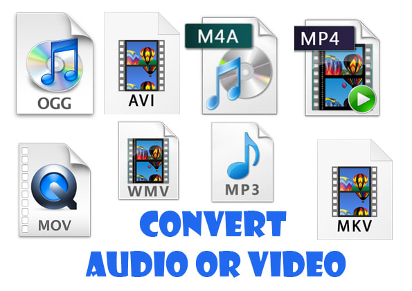 Convert Your Video Or Audio Files Mp3 Wav M4a Wma Mp4 Mov Etc By