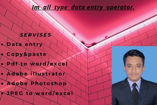 Do Online Data Entry Copypaste Adobe Illustrator And Photoshop Work For You By Tahirbai