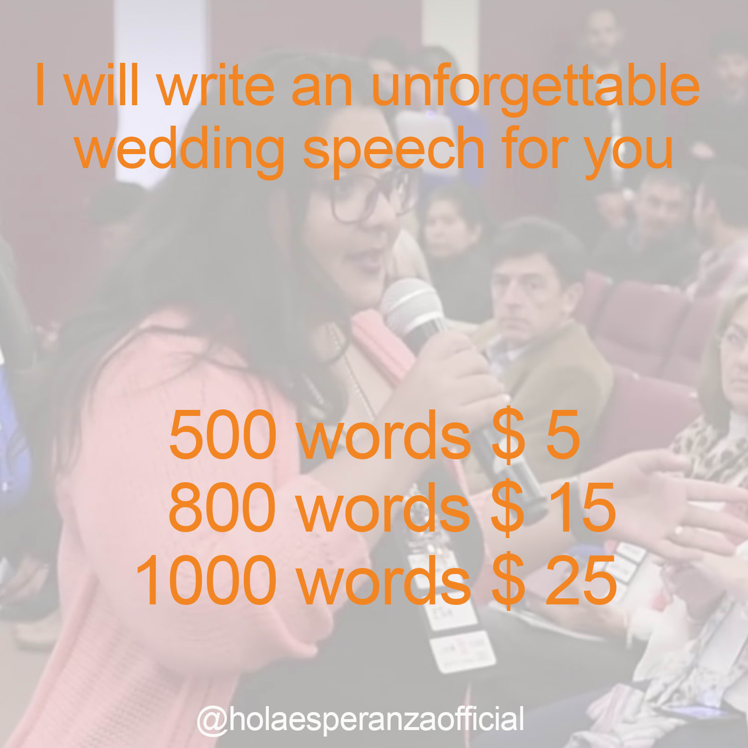 write an unforgettable wedding speech for you