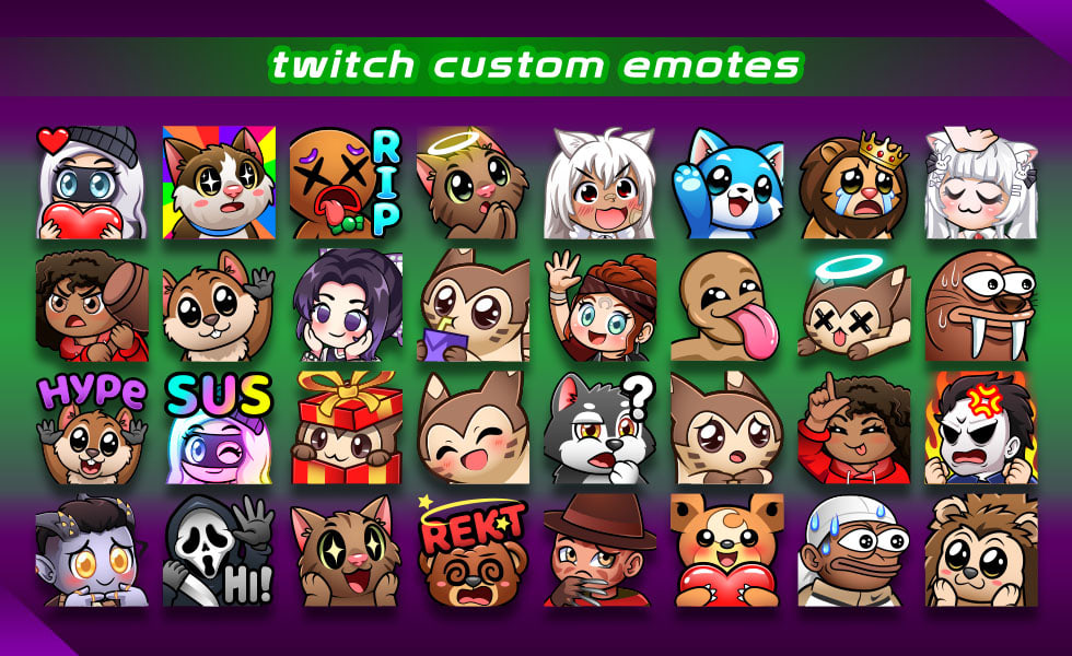 1 Twitch Emote Among Us Inspired Emote Sus Kawaii Emote 