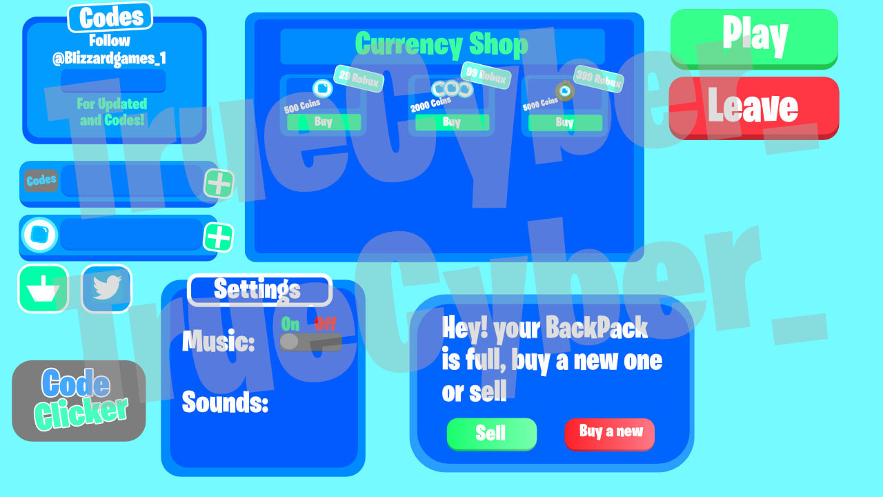 Roblox Game UI