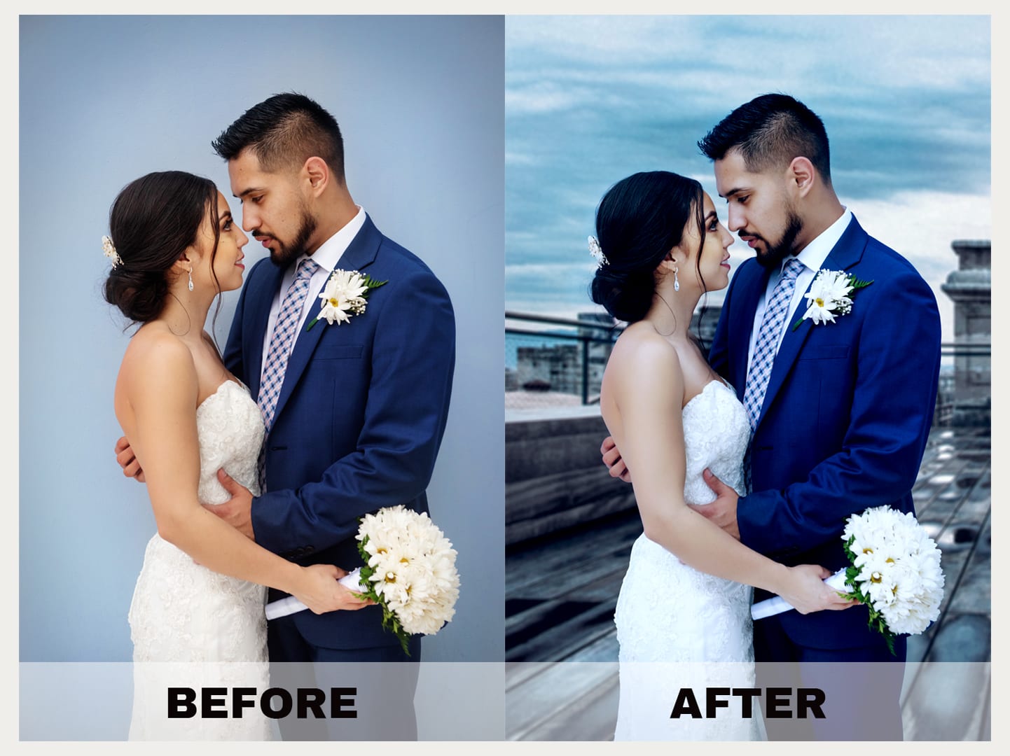 Do wedding photo editing and background swap by Colourpixels | Fiverr