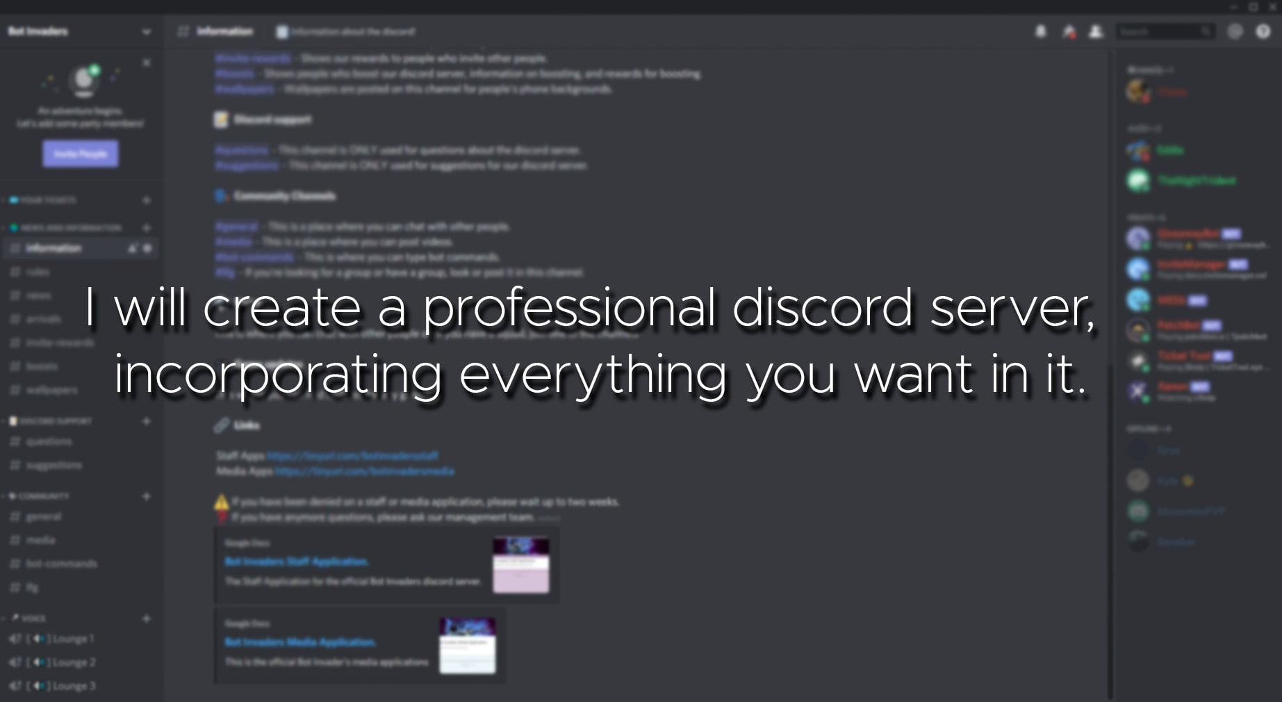 Create you a professional level discord server by Mmarchiver