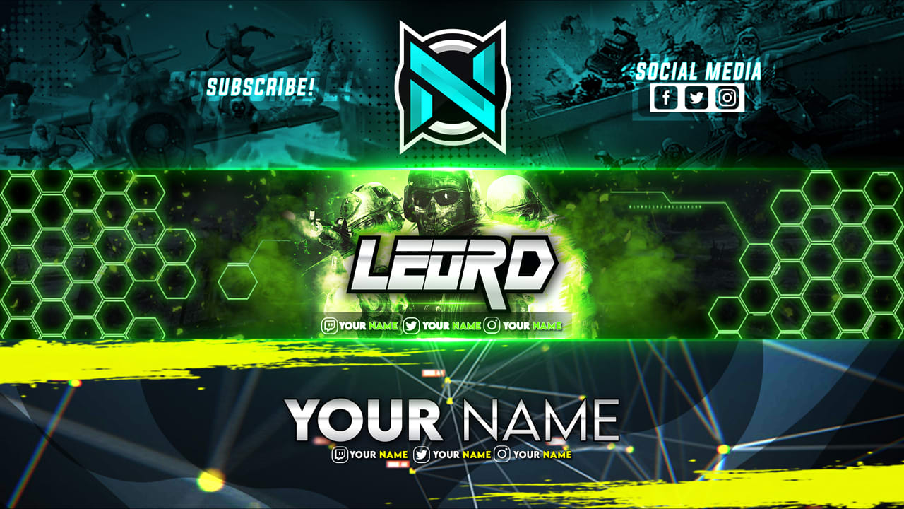 Design A Youtube Banner Gaming Twitch And Twitter Banner By Nanasart
