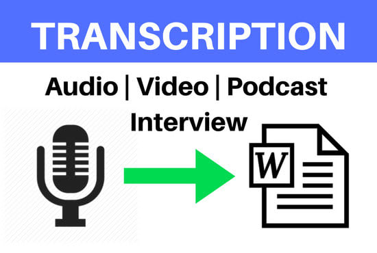 Transcribe audio to text and do video transcription by Bashir78905 | Fiverr