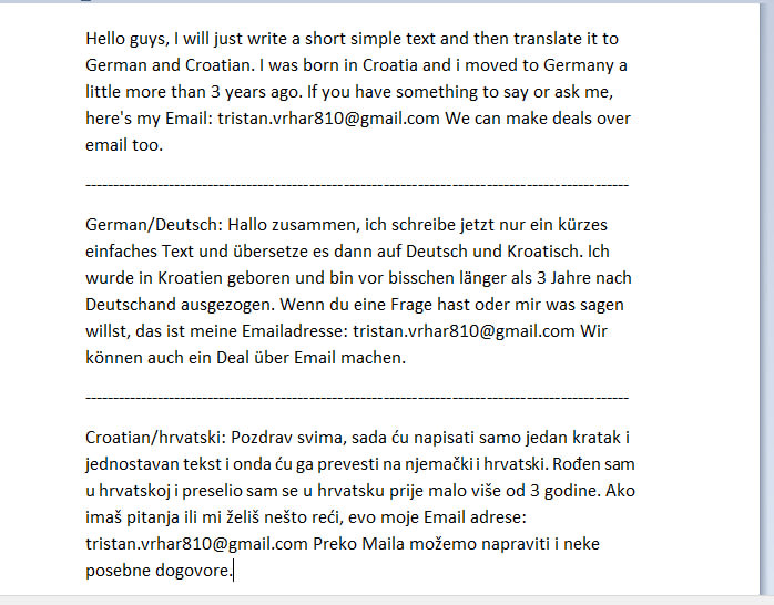 Translate Anything You Want From English To Croatian And German By Triksi | Fiverr