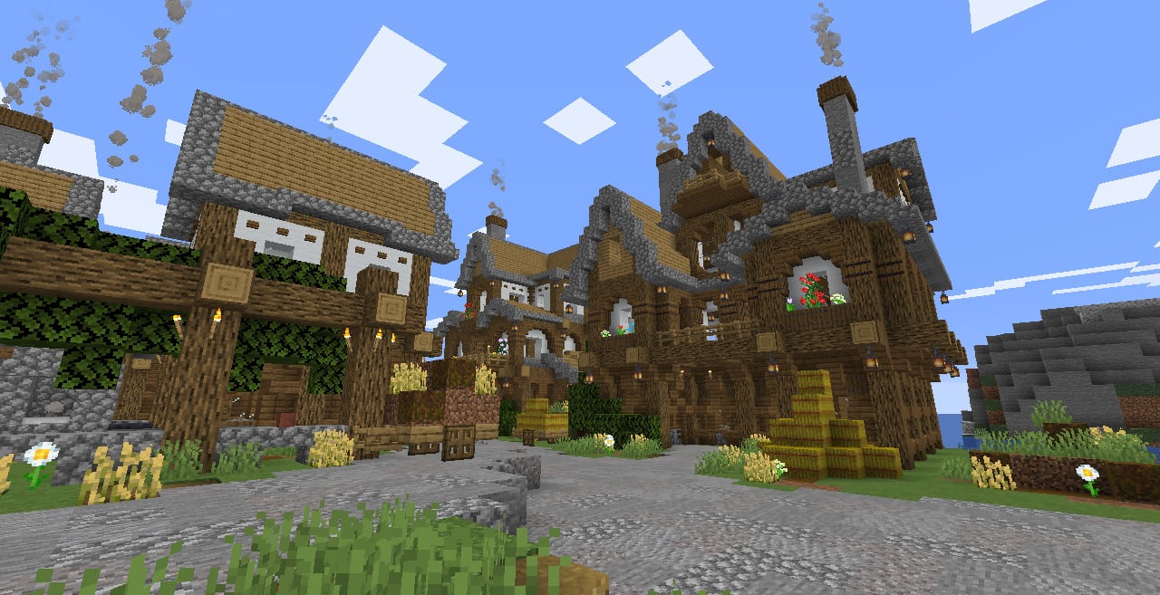 construisez-vous une maison médiévale petite, moyenne ou grande Minecraft