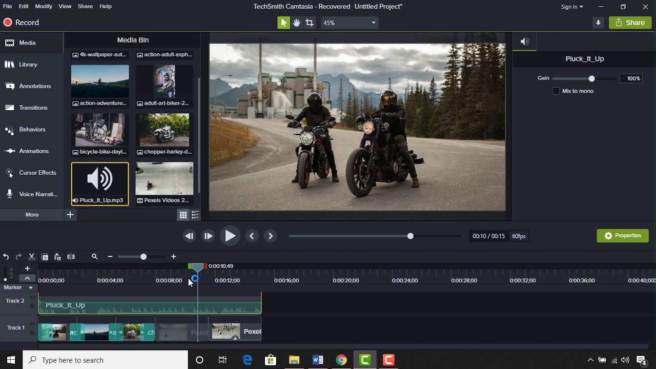 camtasia video editor