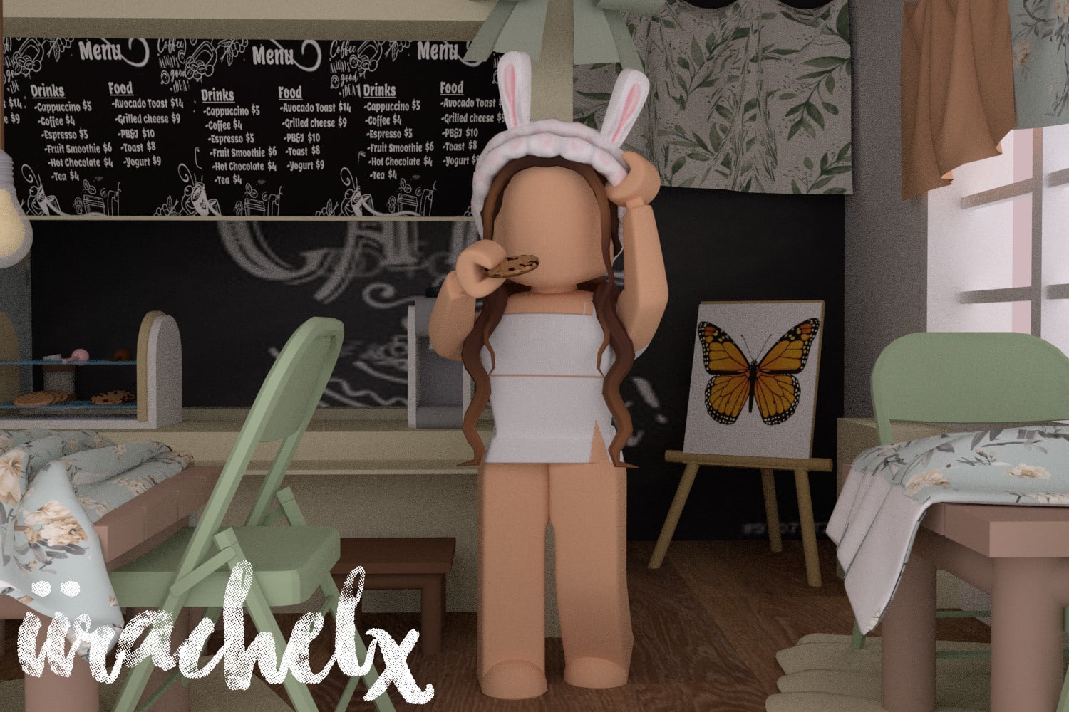Make A High Quality Detailed Roblox Gfx For You By Iirachelx - beautiful roblox cafe roblox gfx girl