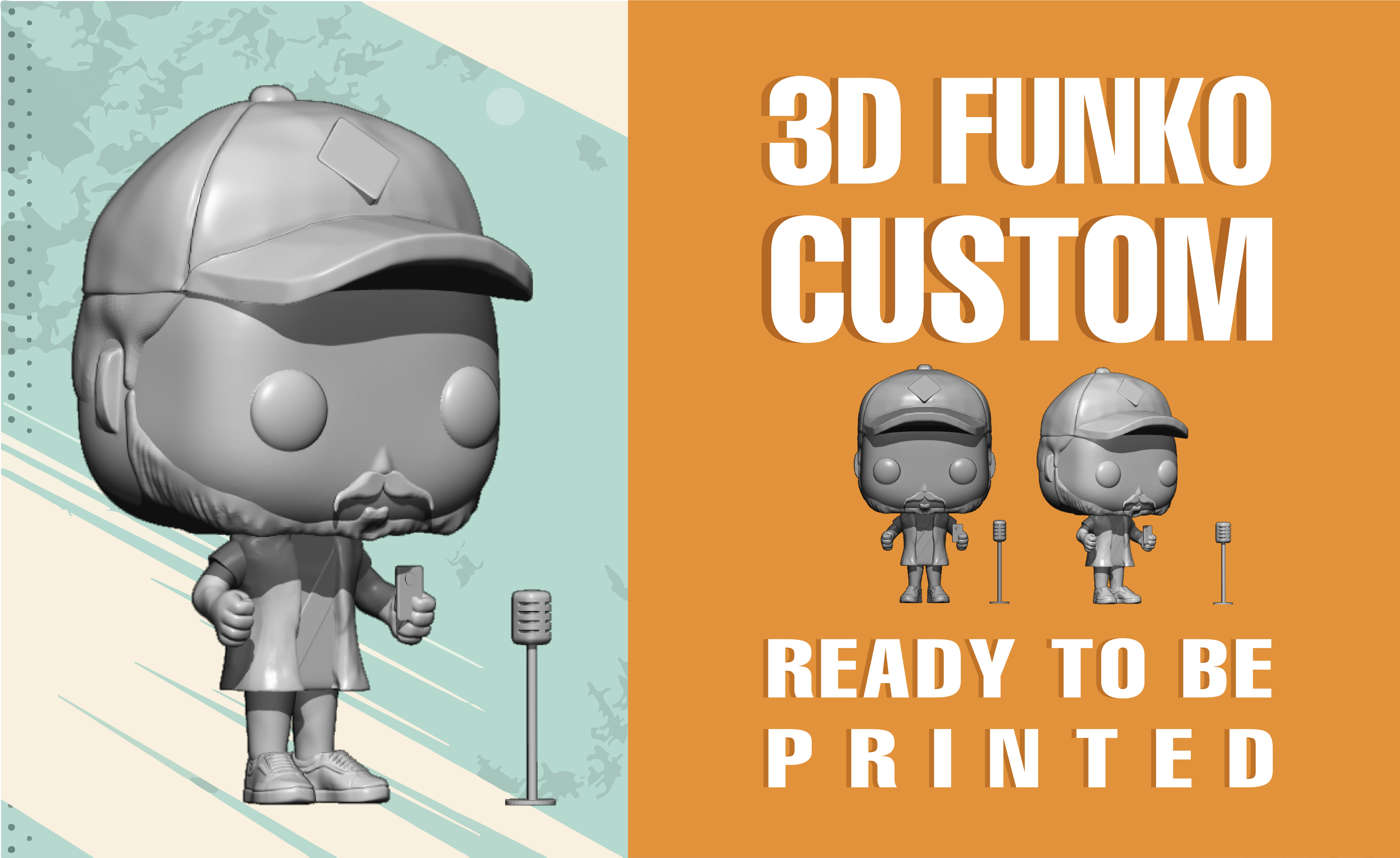 Arabiske Sarabo For det andet Rund Make your custom 3d funko pop that you want ready to be printed by  Jupoartist | Fiverr