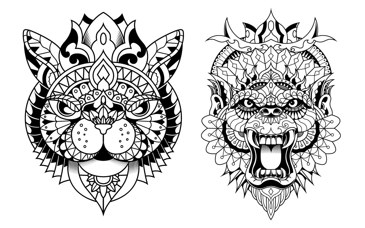 Create Animals Mandala Coloring Book For Adults Kdp By Ahmed Bech