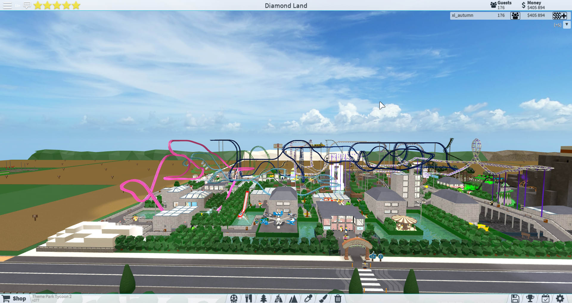 Help With Theme Park Tycoon 2 Or Bloxburg Build For You By Caitlinbehan Fiverr - roblox theme park tycoon 2 how do i get stars