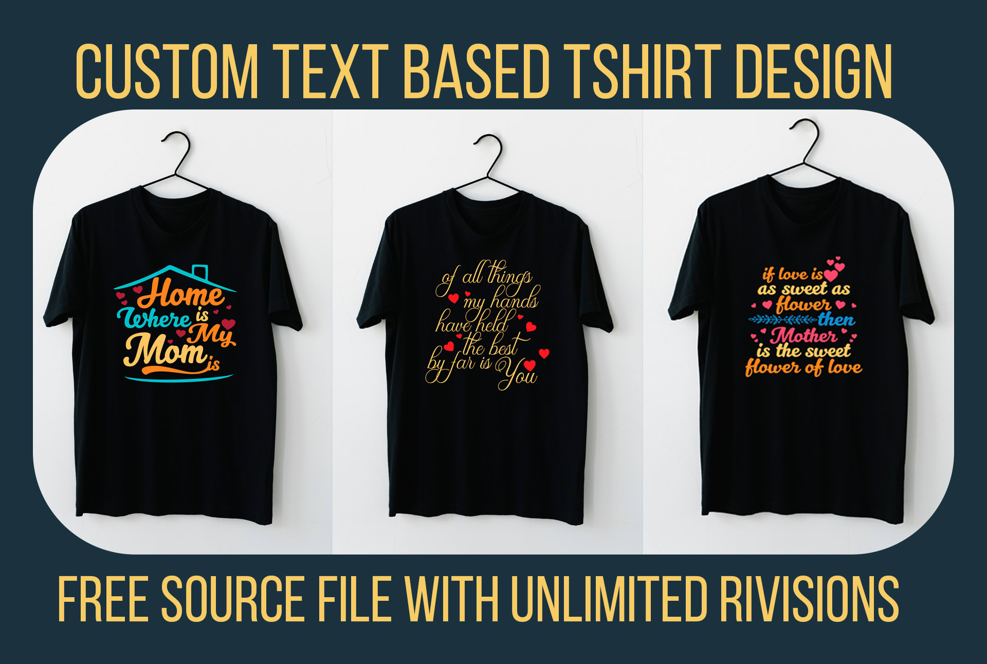 text based t shirt designs