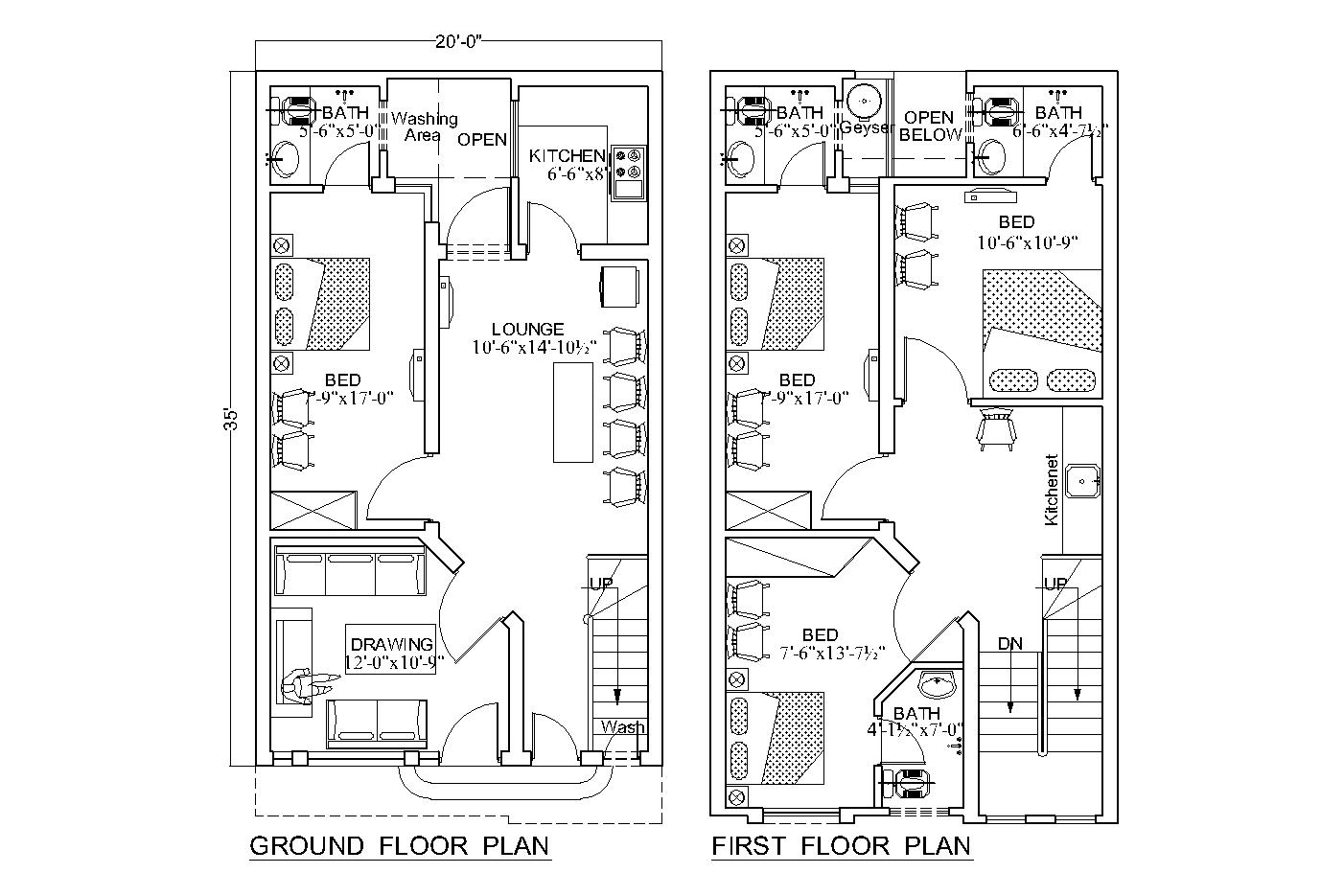 Do 2d Floor Plan With Dimensions By Husnaintahir53 Fiverr