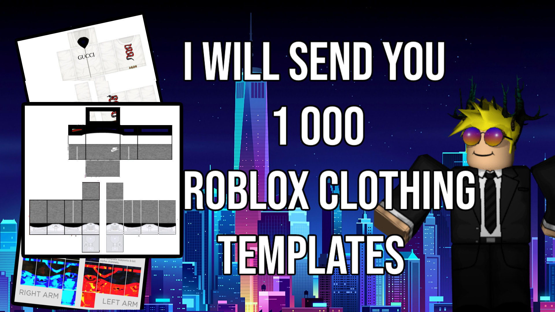 Send You 1000 High Quality Roblox Clothing Templates By Trirex