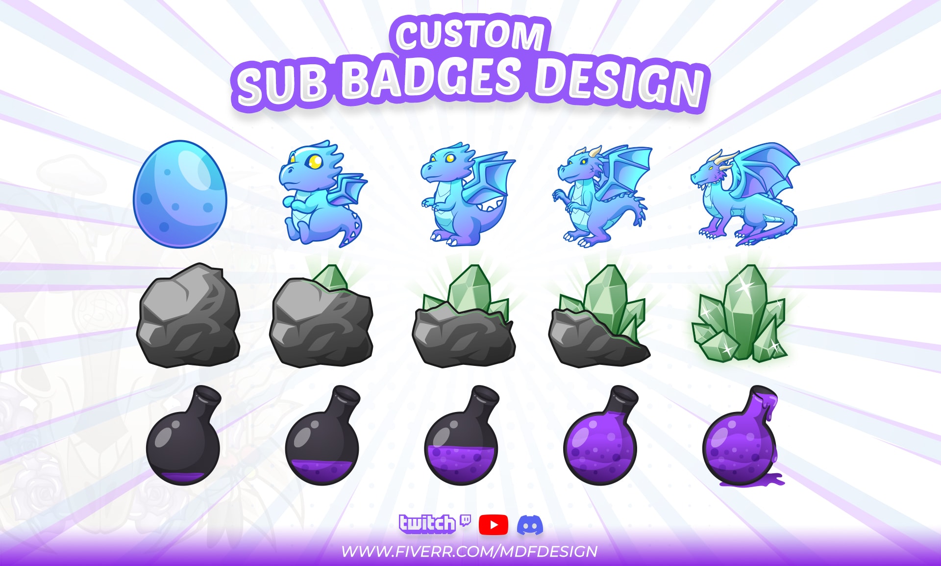 Custom Twitch Badges Twitch Sub Badges Discord Badges -  Norway