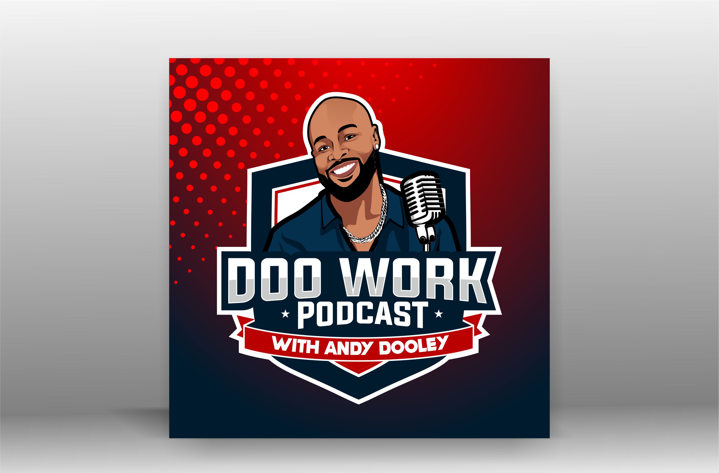 Podcaster Logo - custom portrait for your business logo, Podcast logo, Podcast cover art, good Podcast Cover