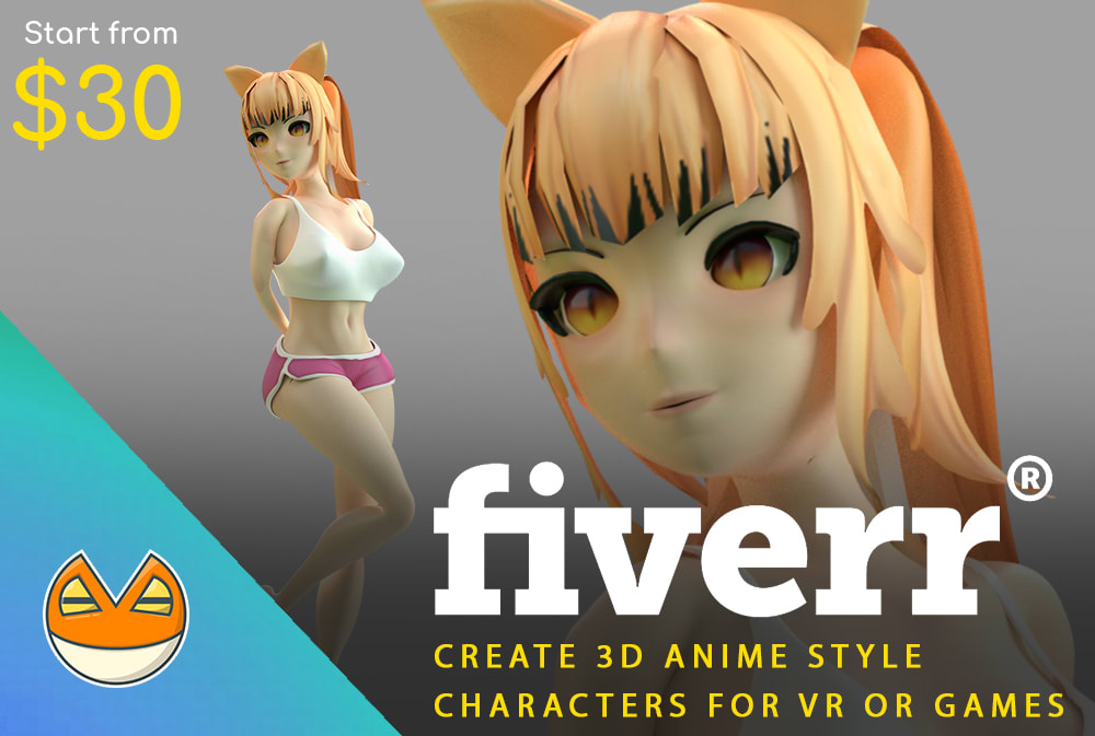3d model anything into anime style for your game in blender by Crispybr0 |  Fiverr