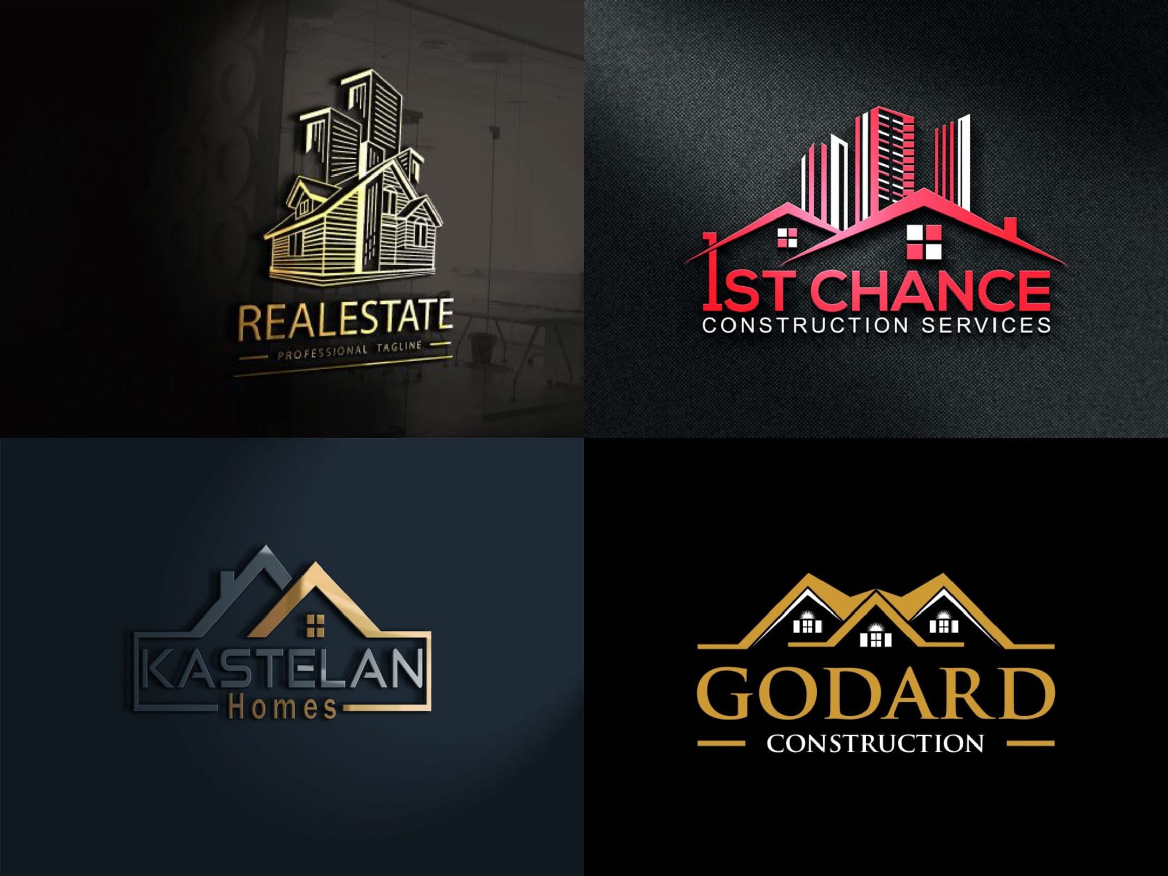 Design modern construction company and real estate logo by ...