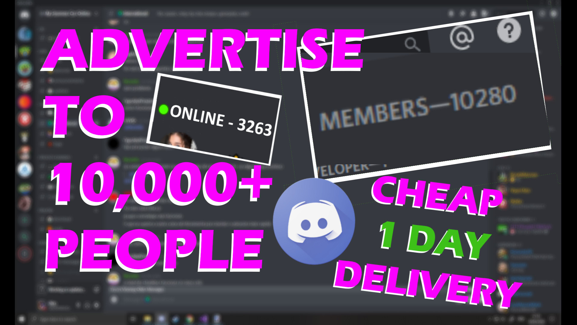 Advertise And Promote On A 10 000 Members Discord Server By Suntiman