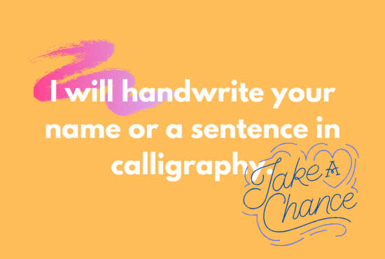 Write Your Name Or A Sentence In Handlettering Calligraphy By Designju Fiverr