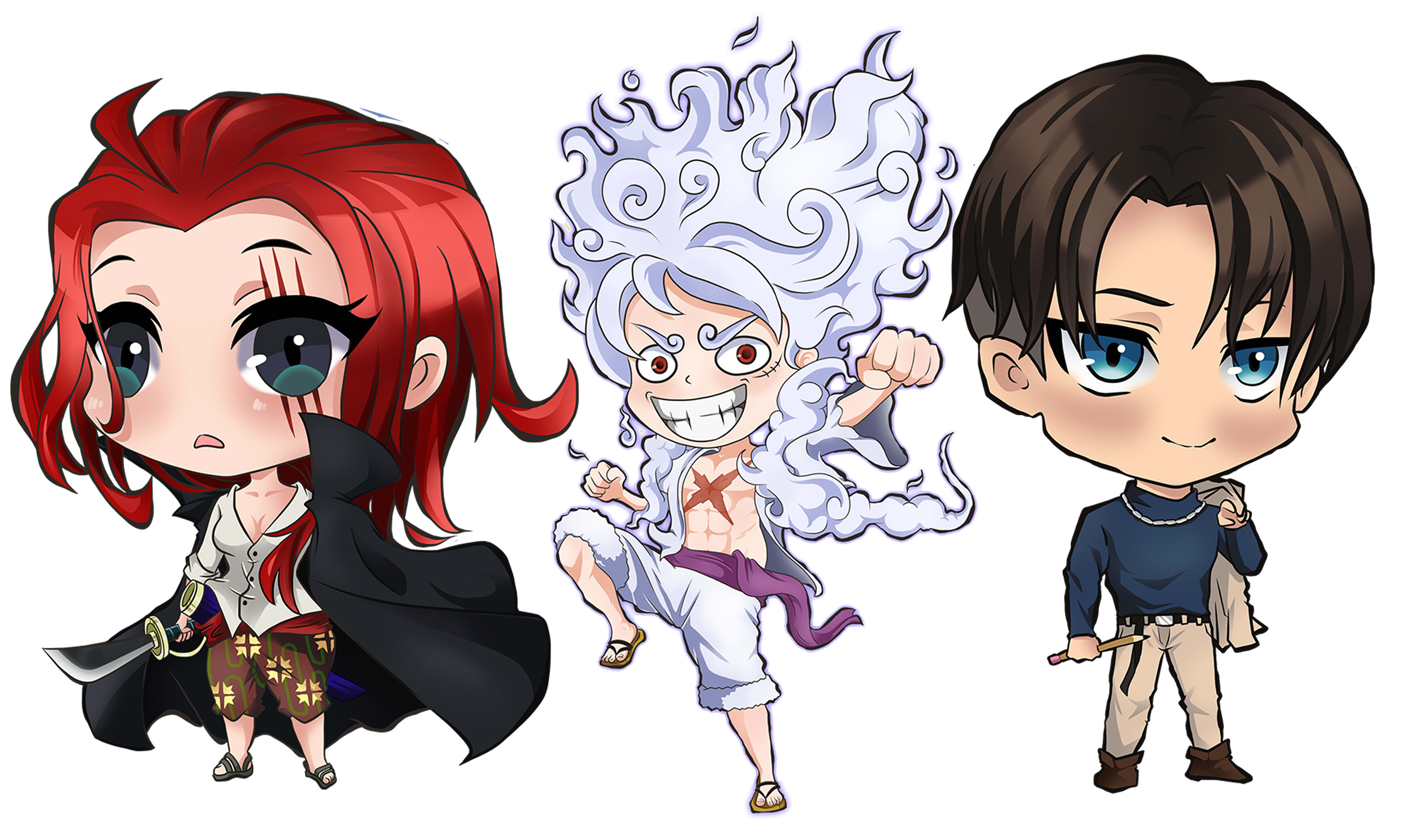 design cute chibi art for keychains, pfp, stickers or couple with my chibi  style