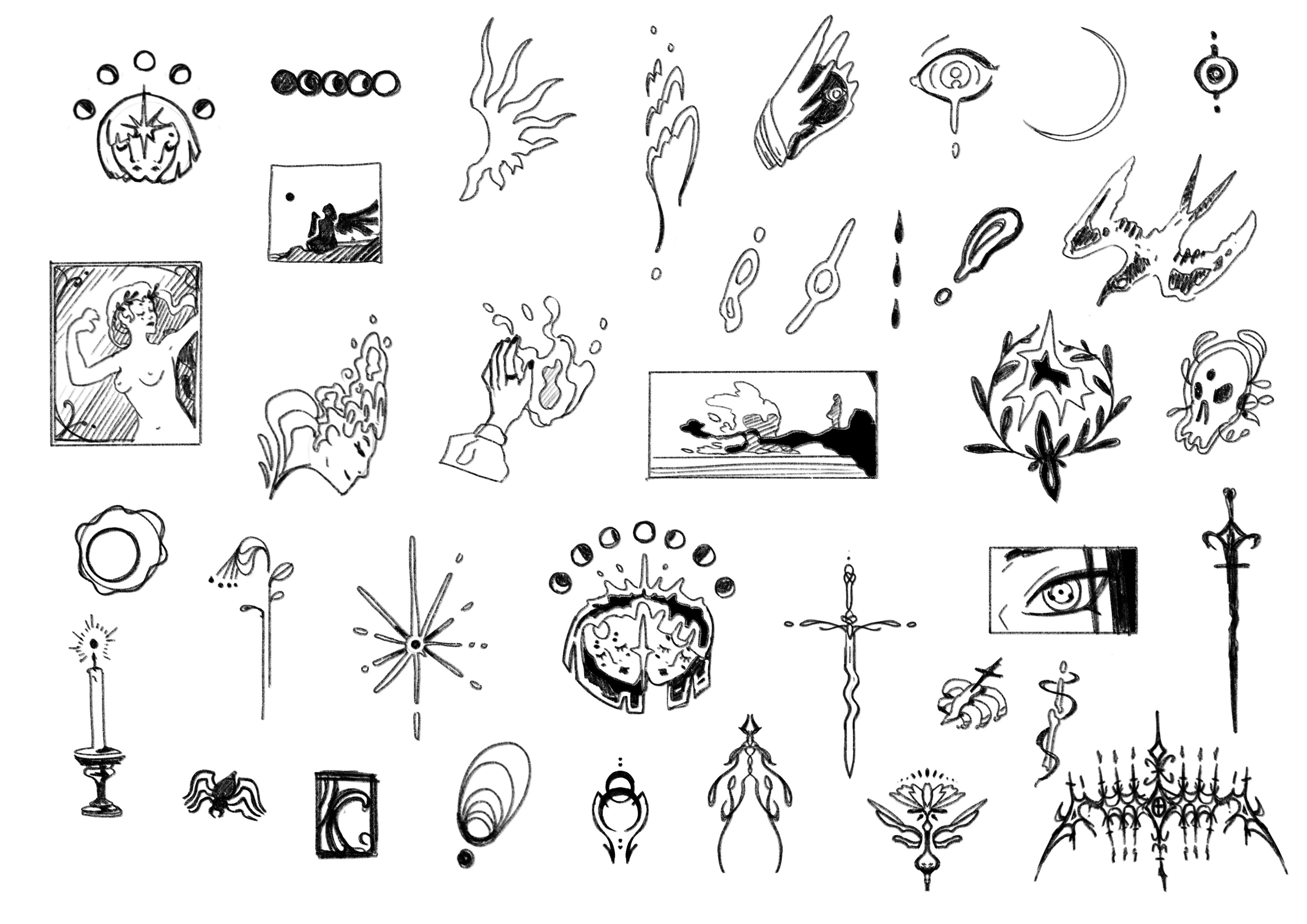 tattoo minimalist set 2515610 Vector Art at Vecteezy