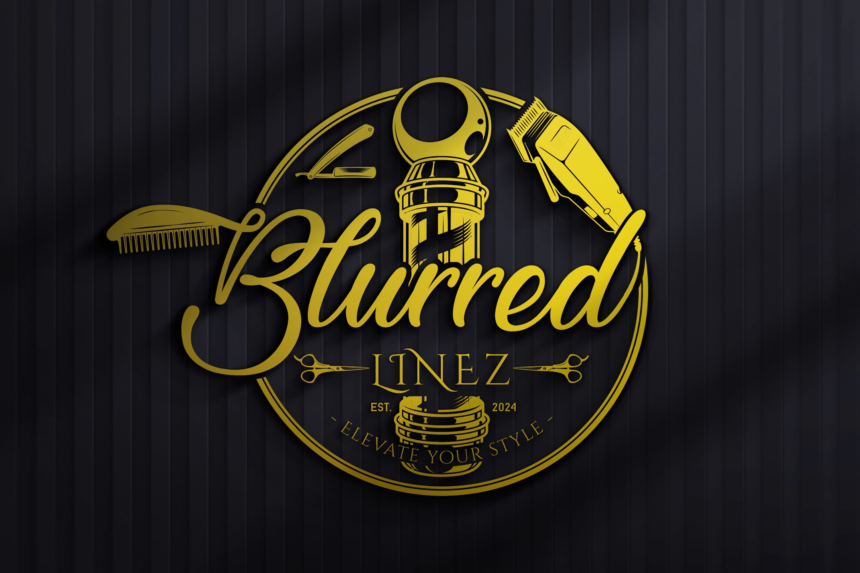 Create a modern barber logo design by Qasim359 | Fiverr, image size:3000x2000