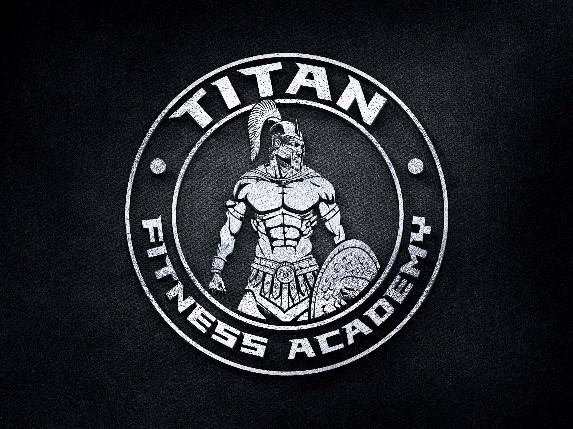 logo du casque de guerrier titan