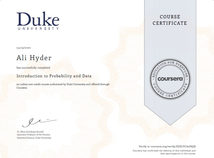 r statistics online course