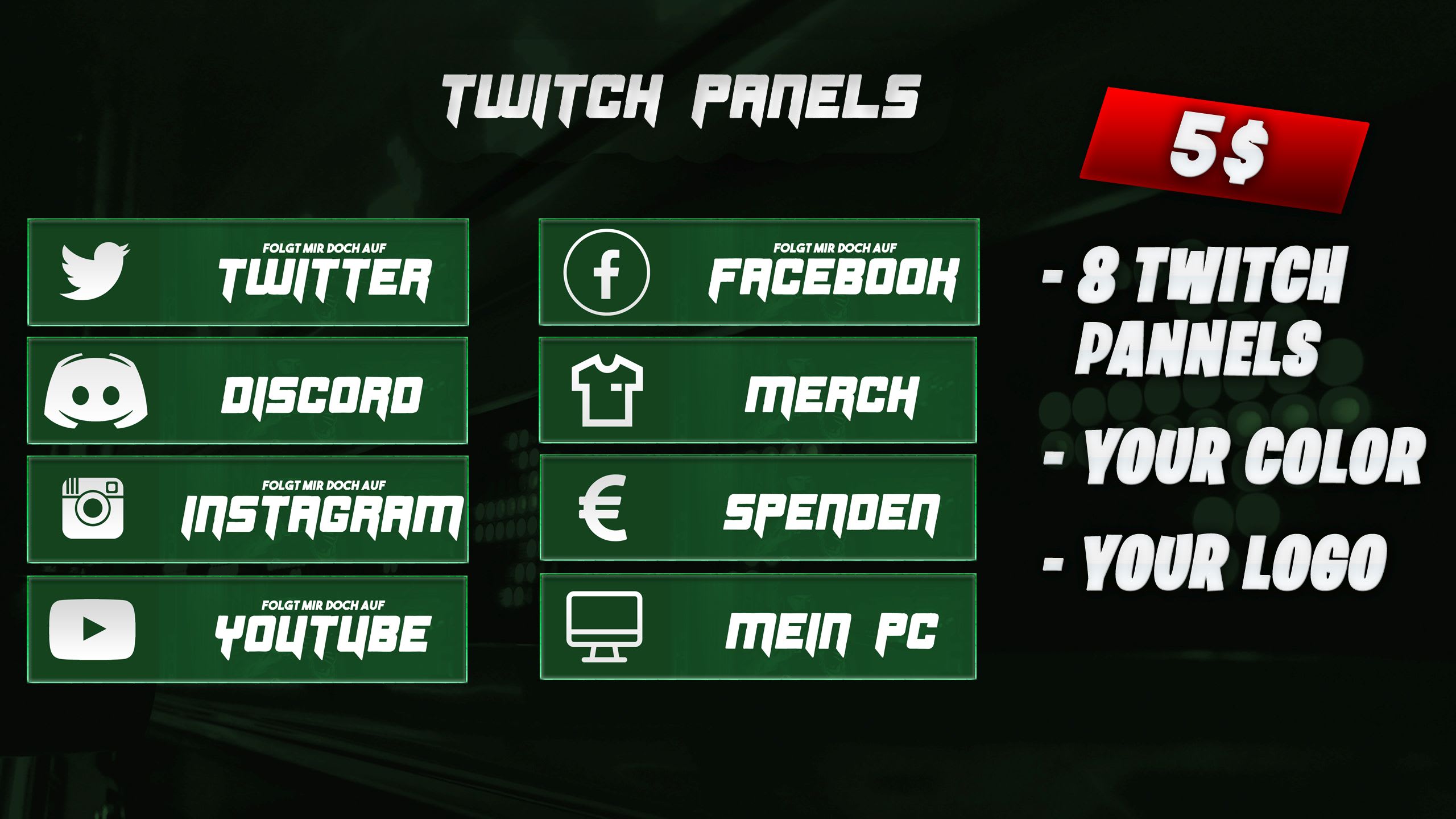 Design Aswome Twitch Panels For You By Zpagii