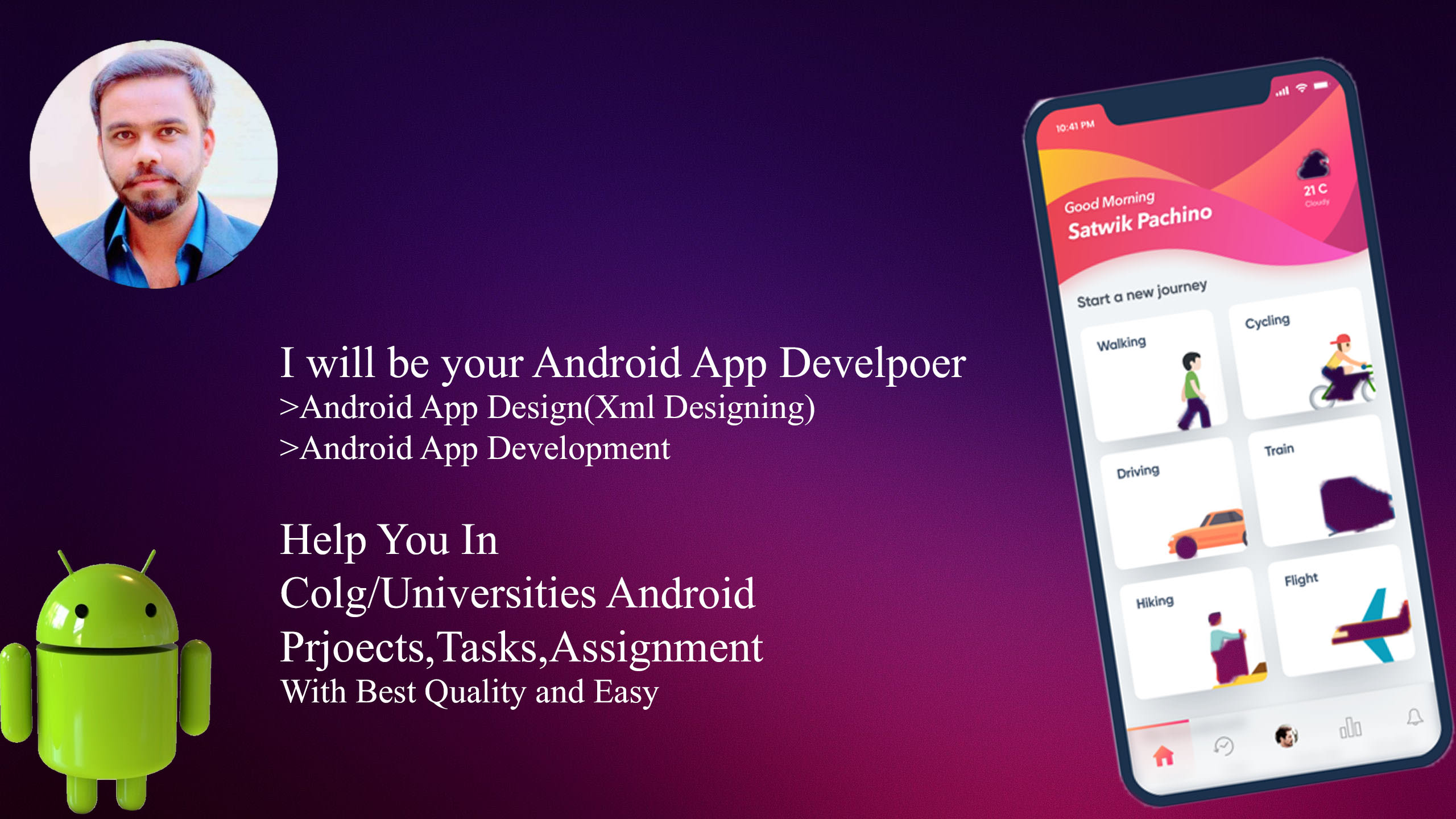 Make app,projects in android studio using java by Naqeebijaz | Fiverr
