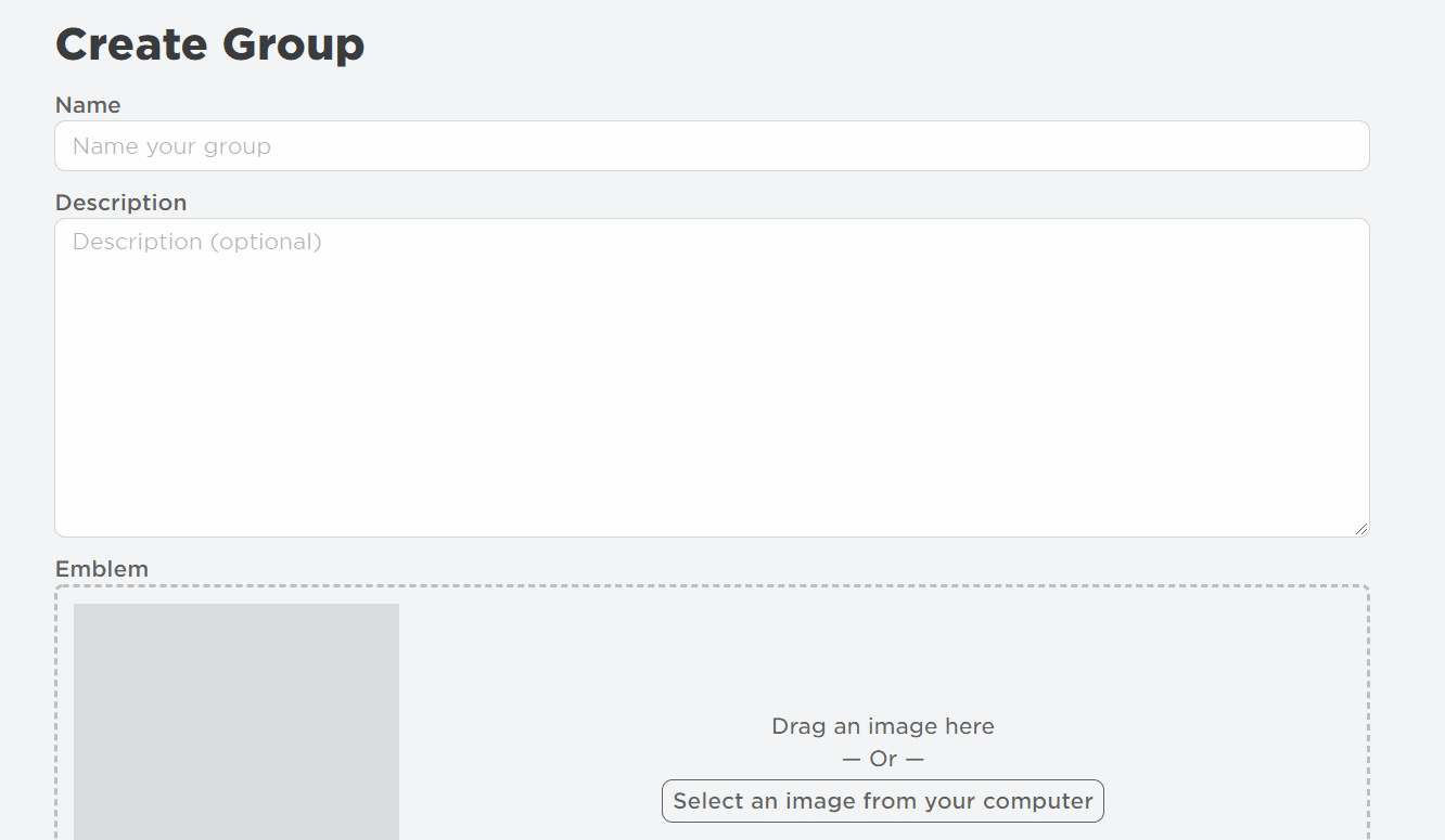 roblox create group on mobile