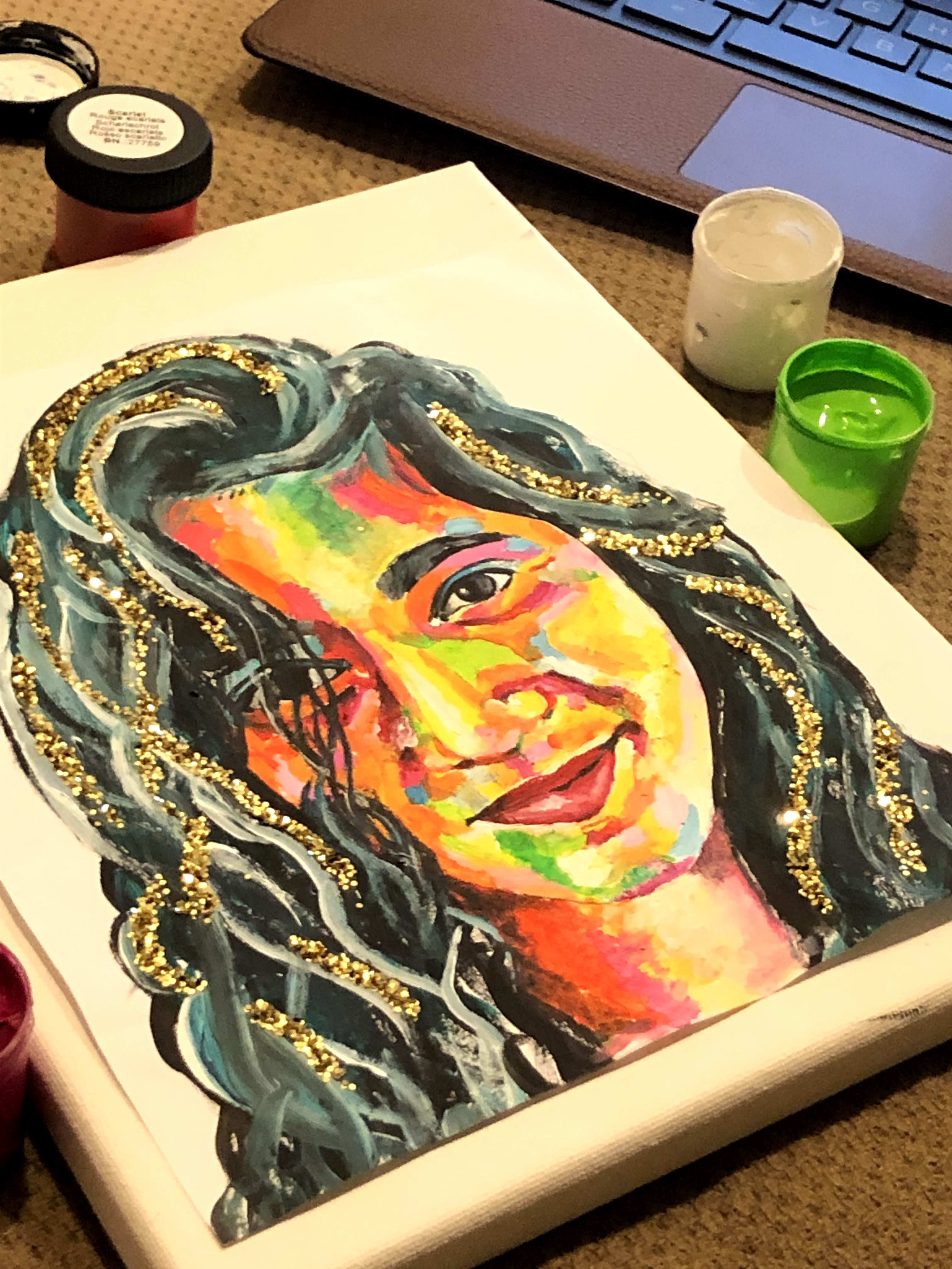 Make Colorful Face Portraits Using Acrylic Paint By Colorswing1010