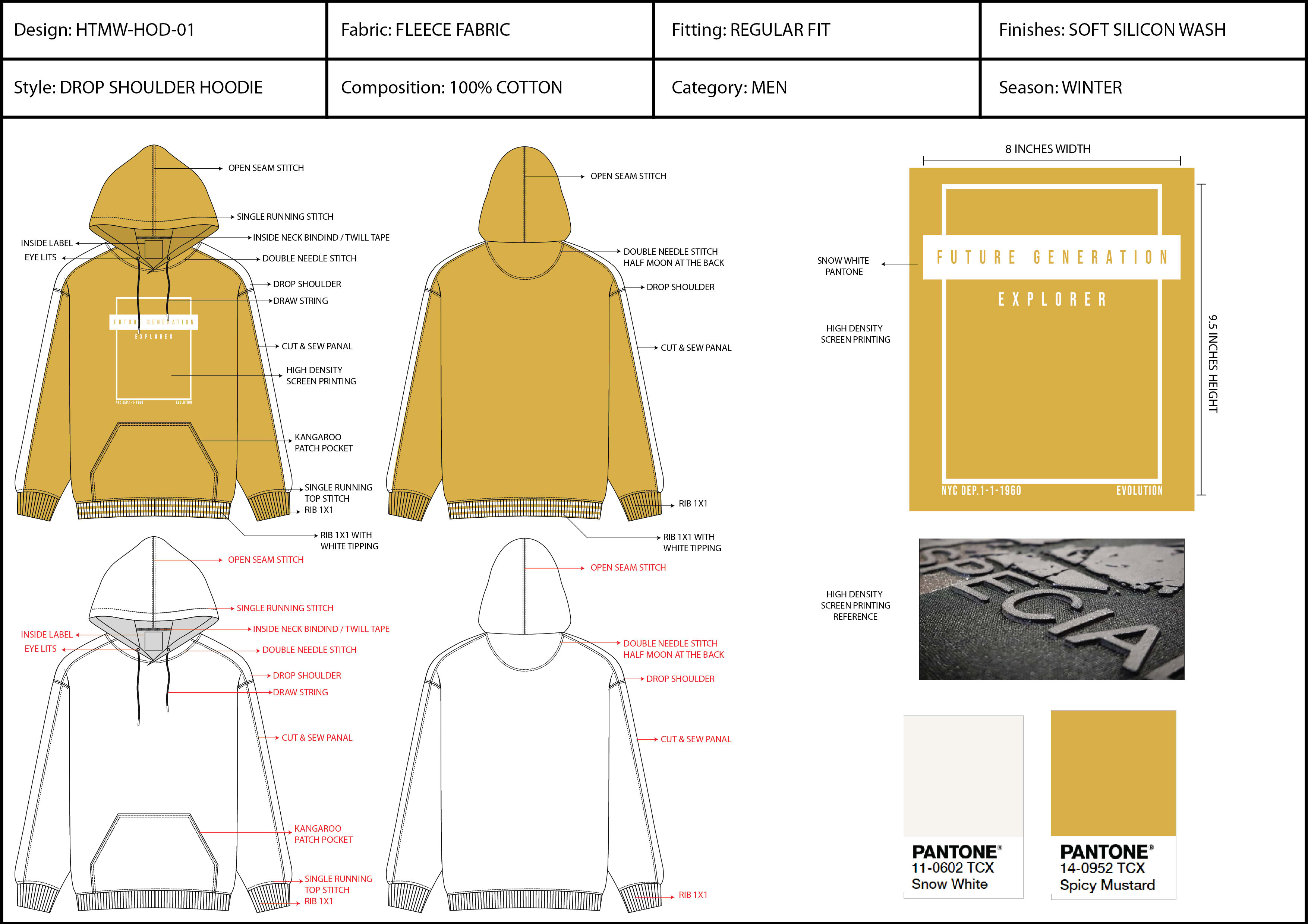 Design hoodie and make techpack by 