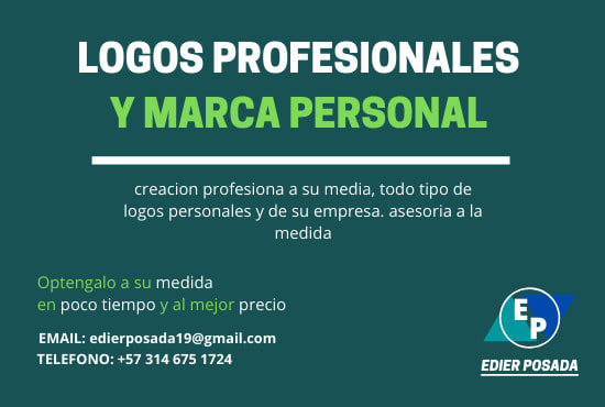 Creacion de logo y marca personal para ti o tu empresa by Edierdejesuspos
