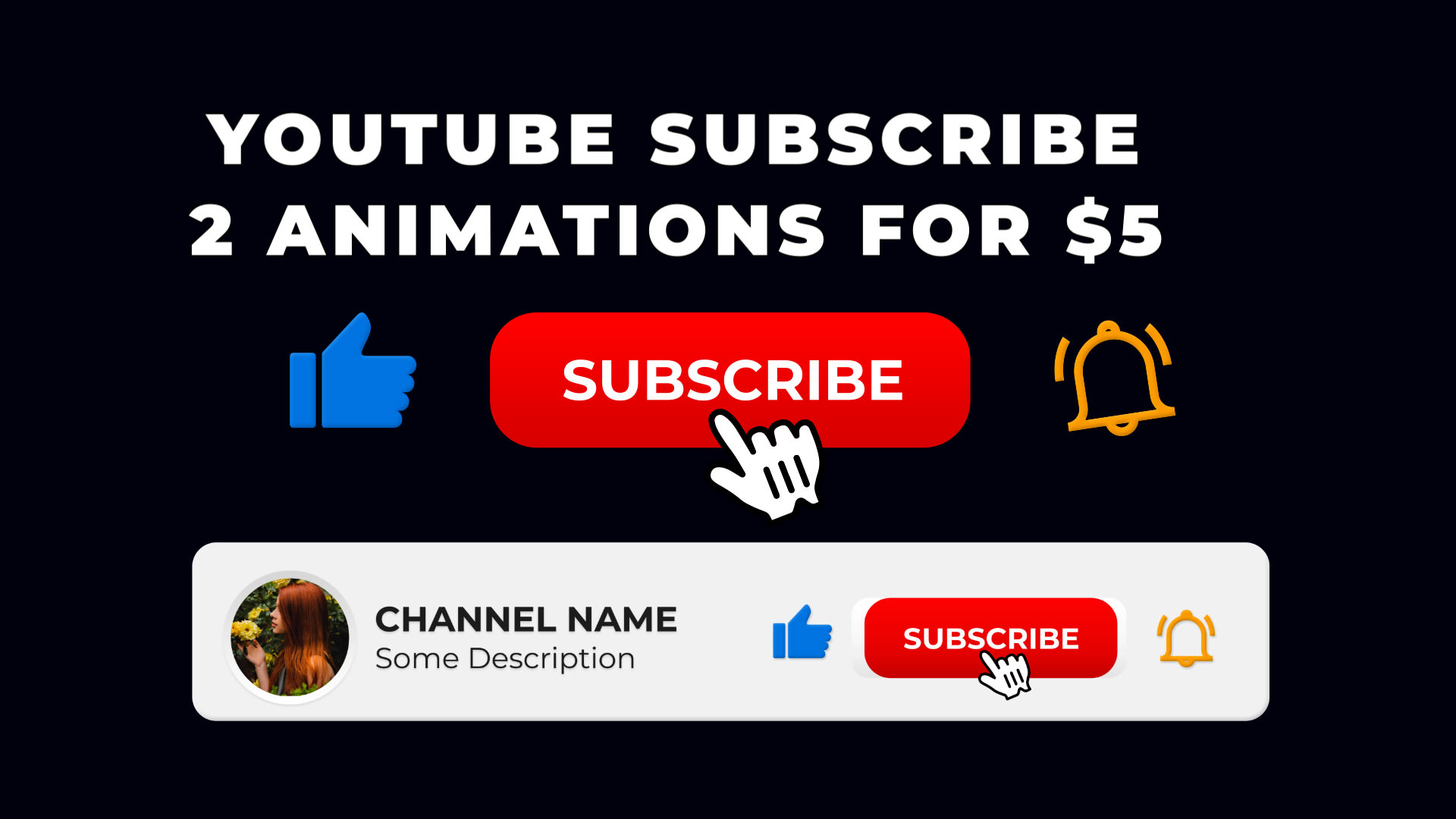 Subscribe Button and Notification Bell Animation by