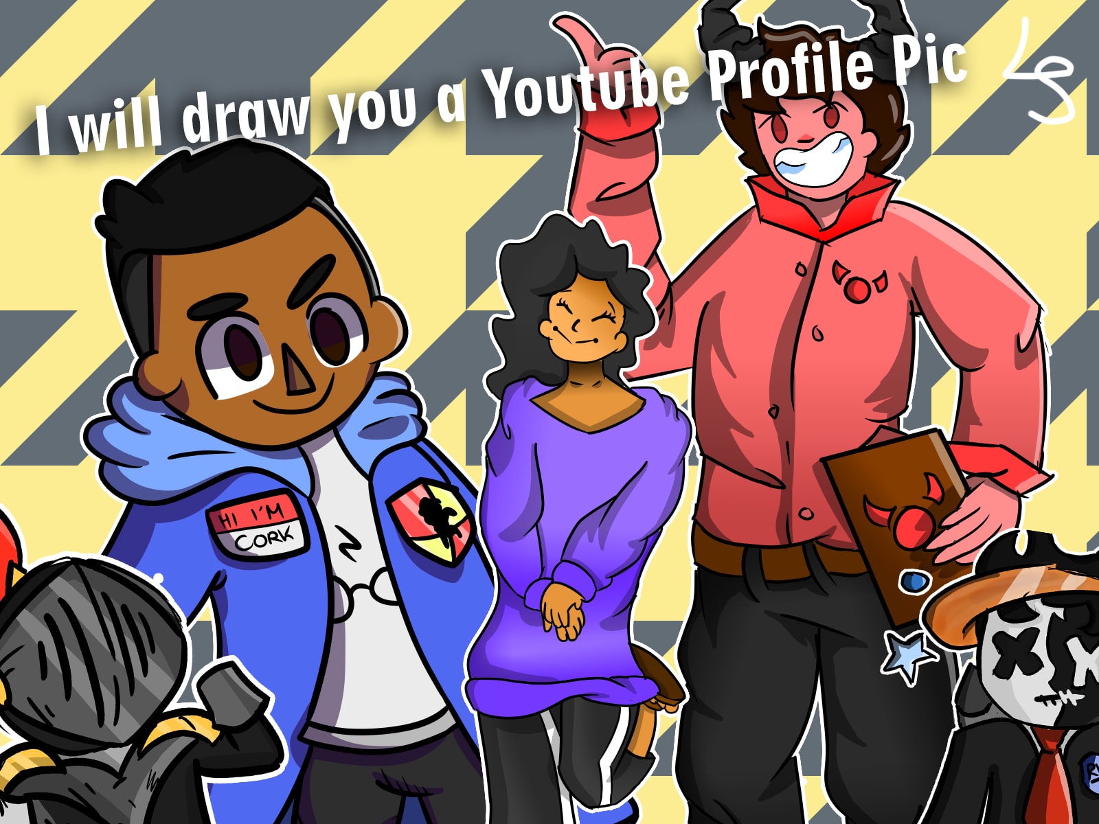 Draw You A Youtube Profile Picture And Banner By Corkitus - 10 boy outfit ideas roblox youtube banner