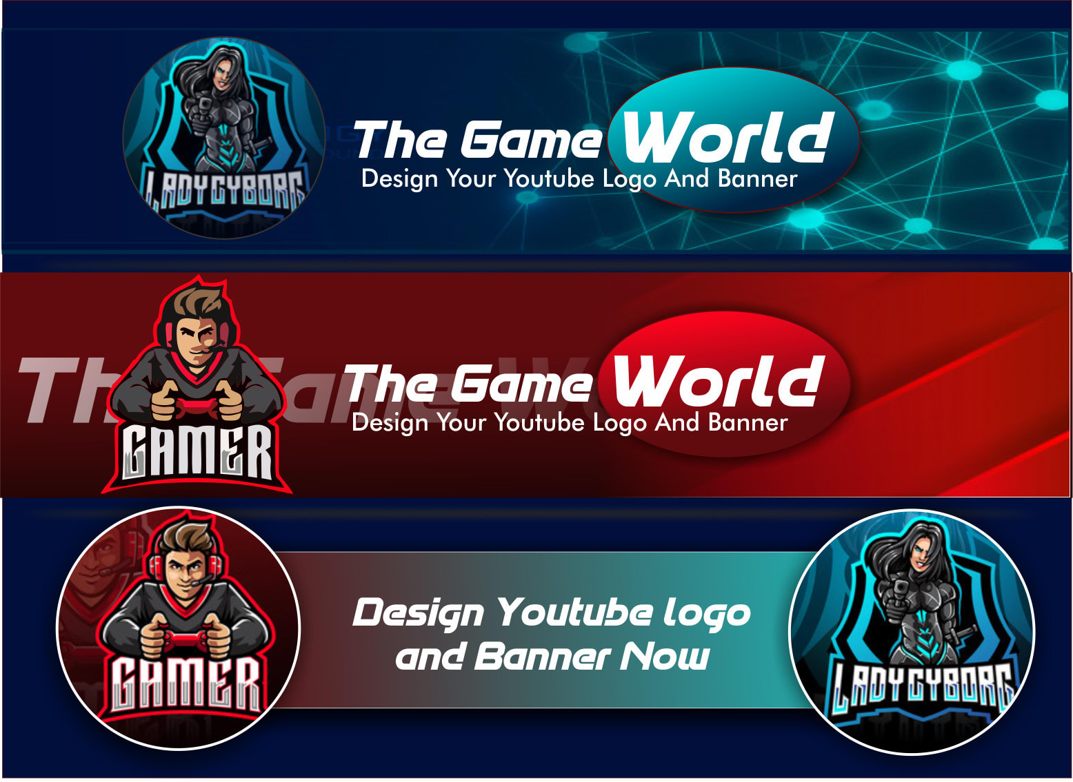 Design the best gaming  logo and banner by Asadrehan715