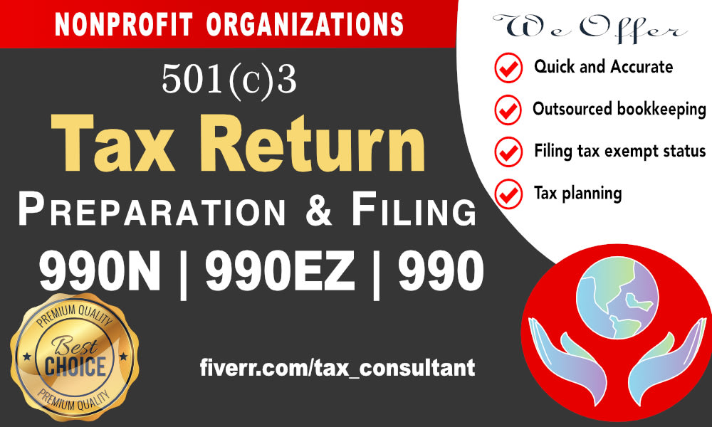Prepare 990 N 990 Ez And 990 For Nonprofit Organization By Tax Consultant