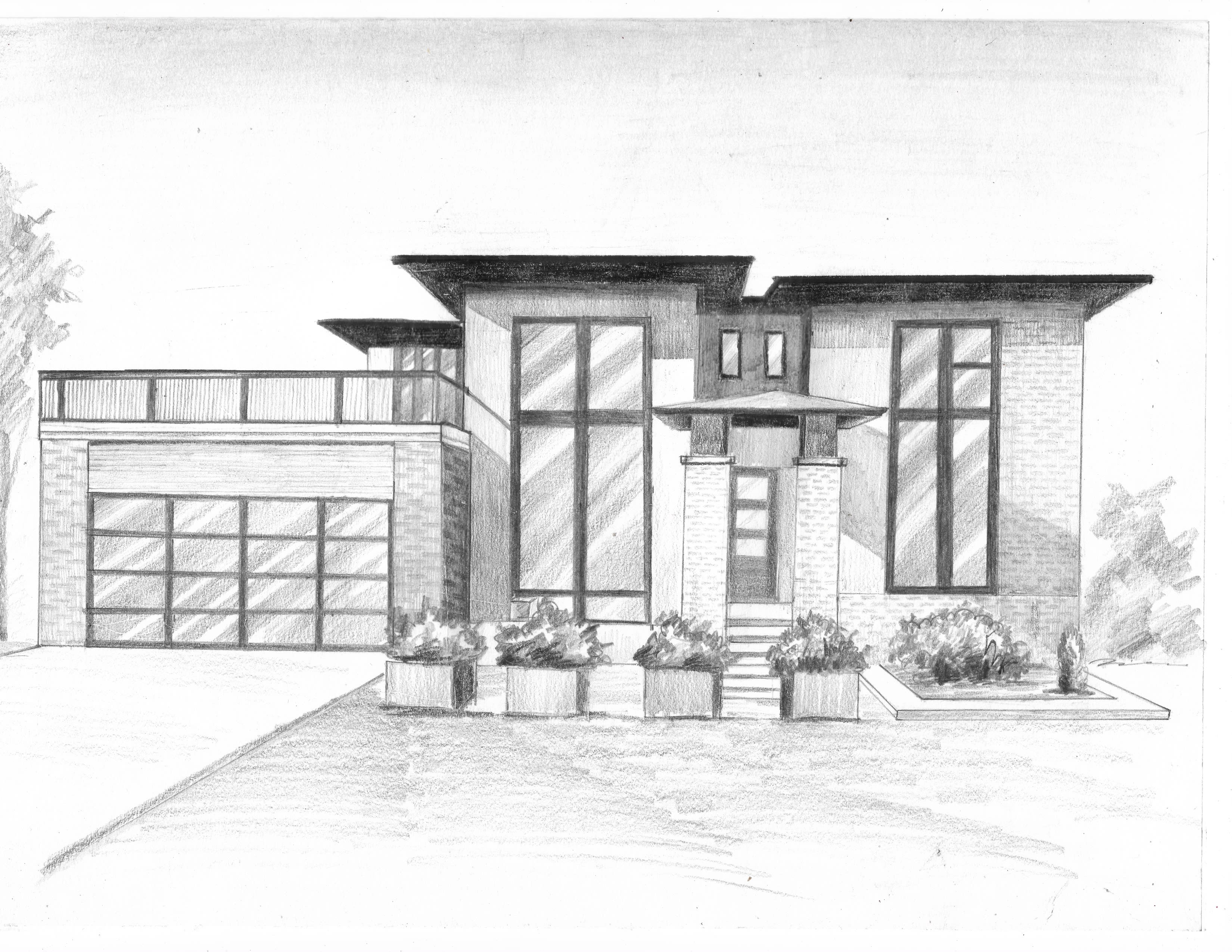 House on sale pencil sketch