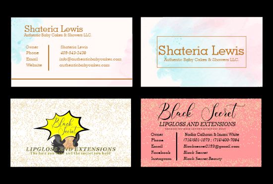 Do Cute Girly Or Feminine Logo Business Cards And Thank You Cards By Iqrazee123 Fiverr