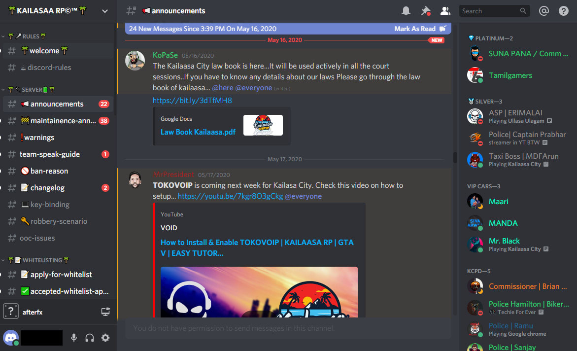 Create a custom discord server to meet your exact specifications