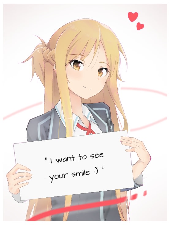 Anime girl with a sign Meme Generator - Imgflip