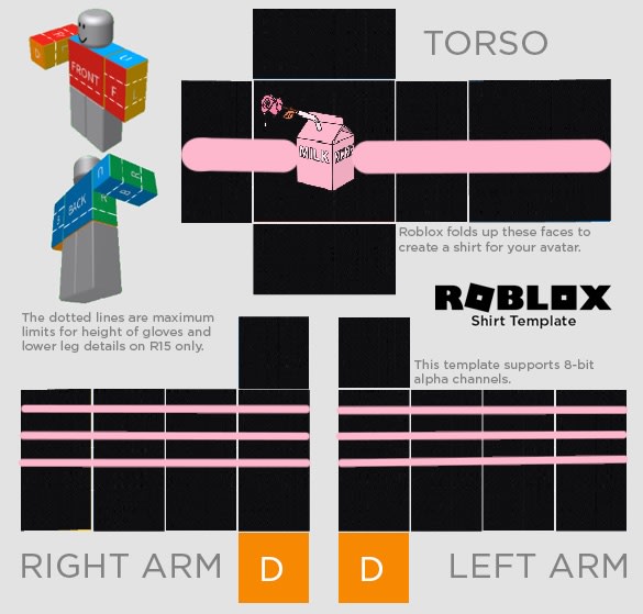 T-shirt Template With Scrambled Eggs and Striped Pants for Roblox -  Mediamodifier