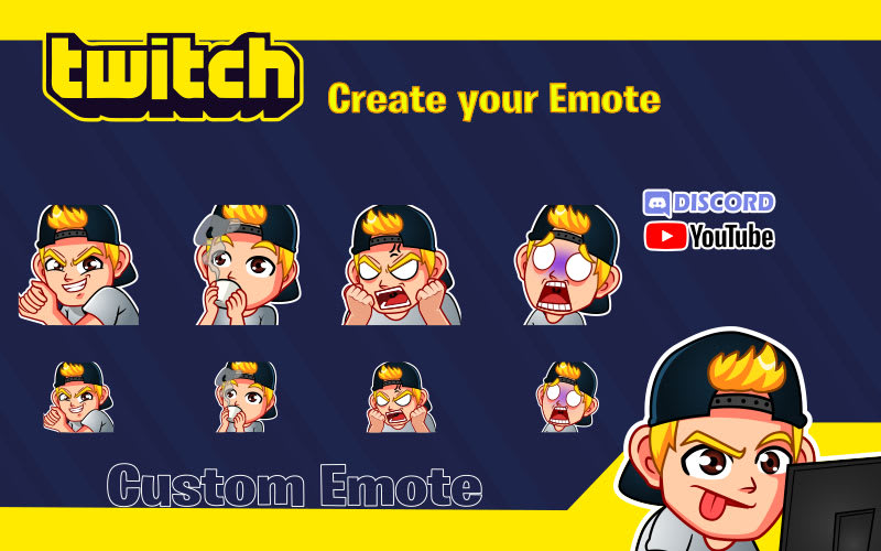 3x Among Us Emotes for Twitch / Discord /  / Facebook 